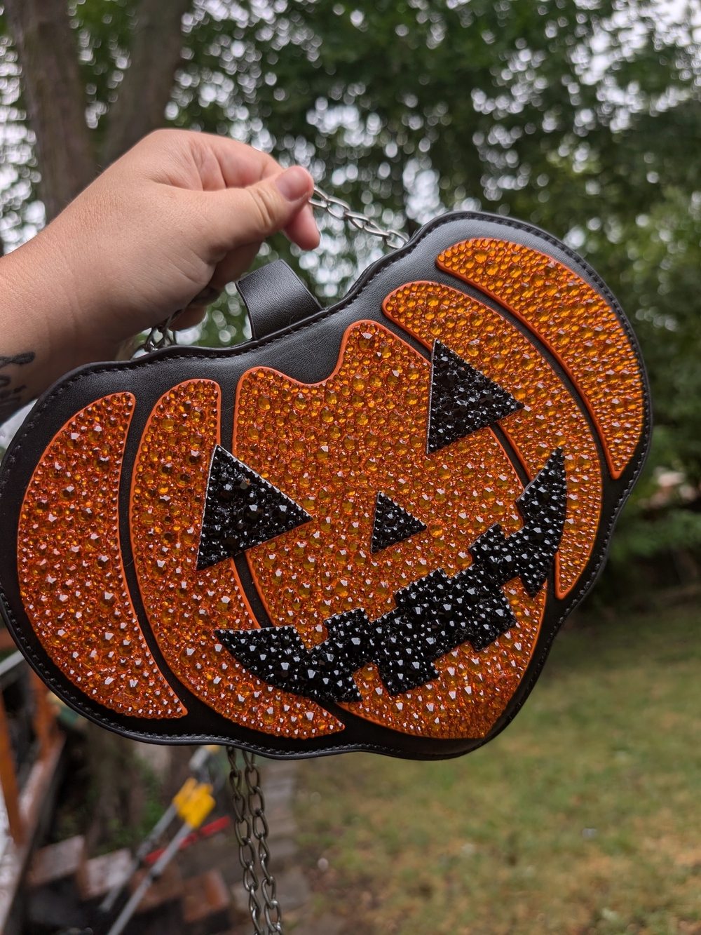 Kids Halloween Pumpkin Costume Purse - Orange & Black